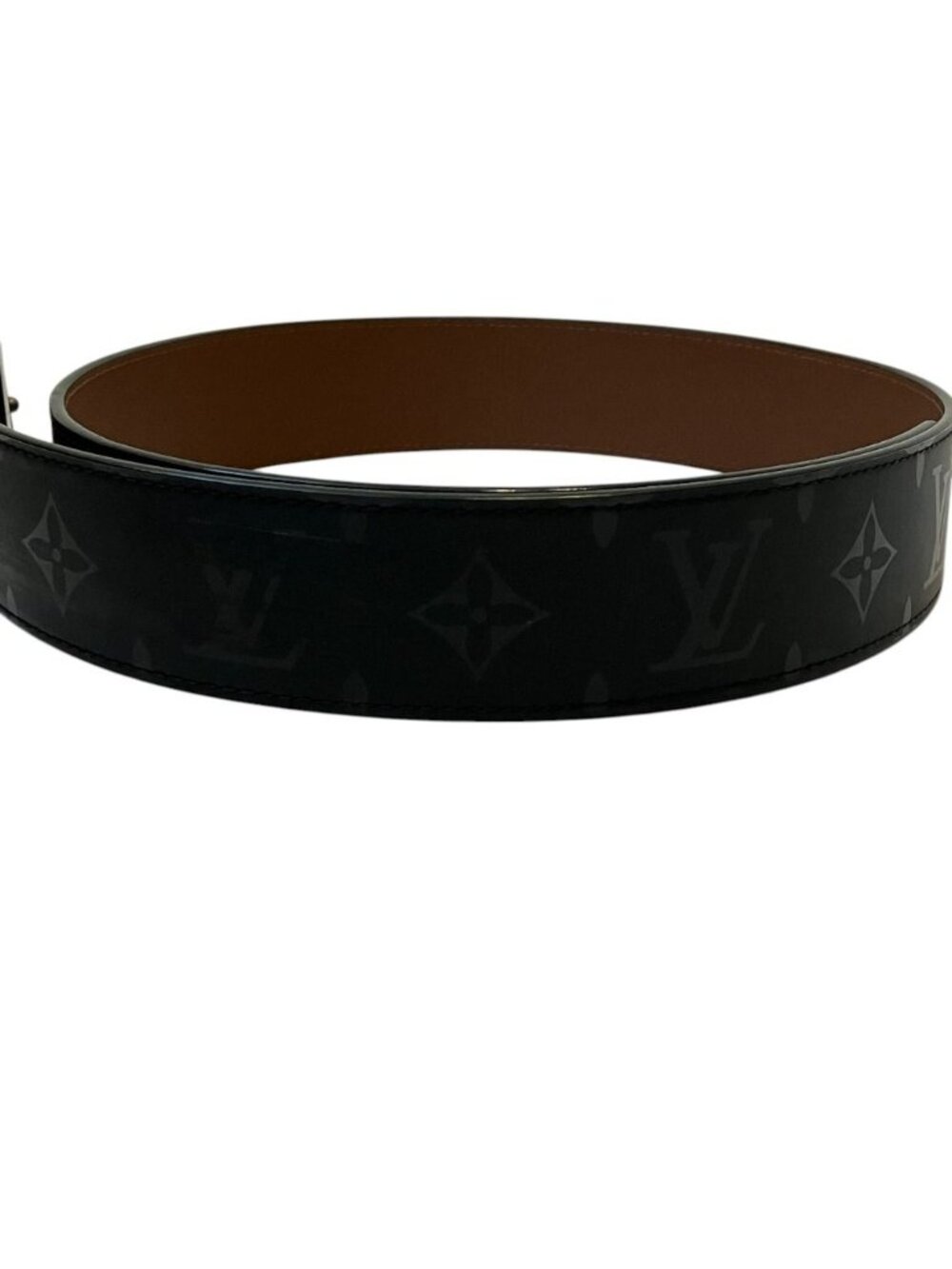 Louis Vuitton Ceinture LV Initial Pyramid Monogram Illusion Leather Belt Black - Picture 2 of 12
